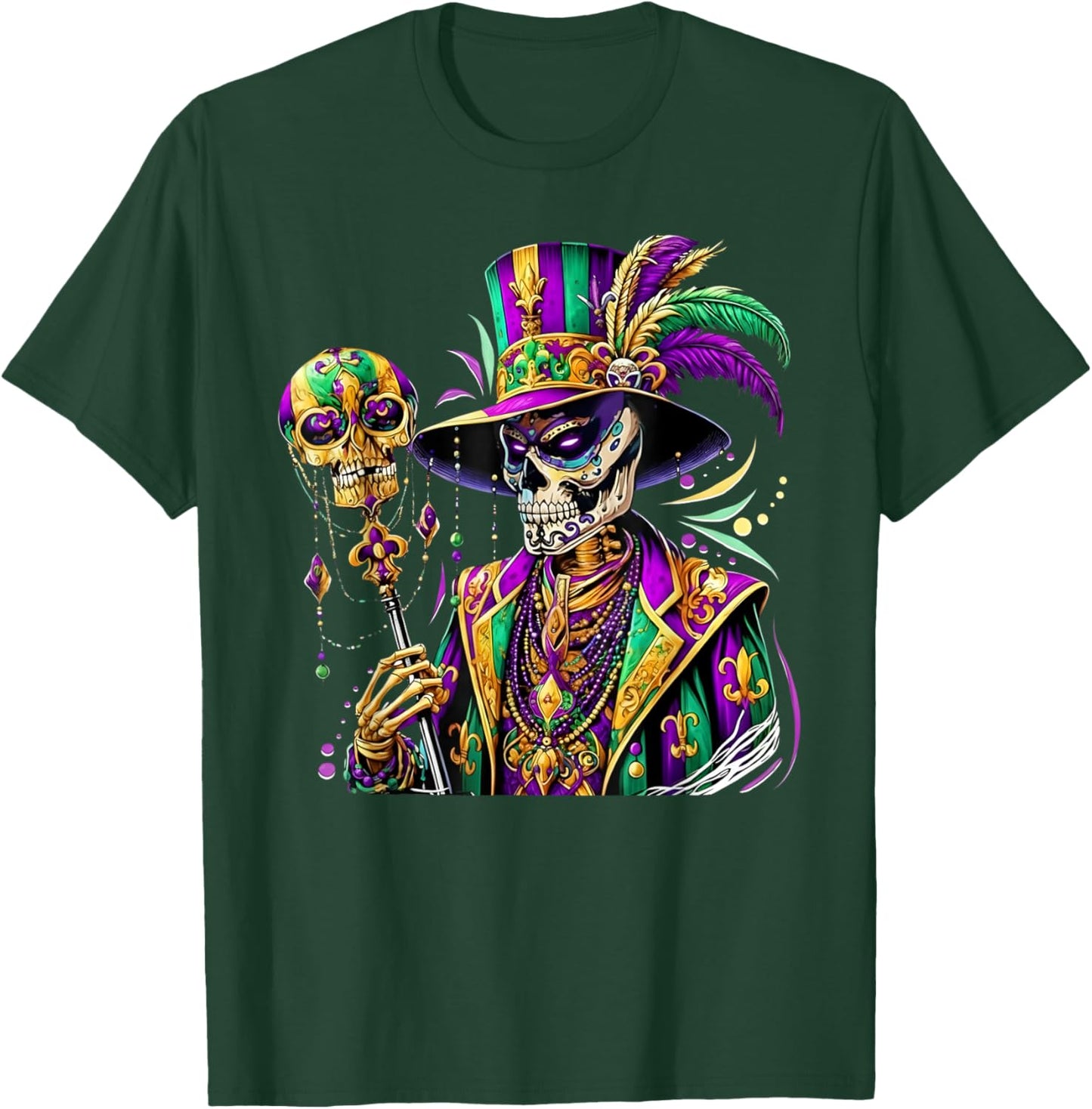 Mardi Gras Costume Sugar Skull Carnival New Orleans Trip T-Shirt - T-Shirt | Forest