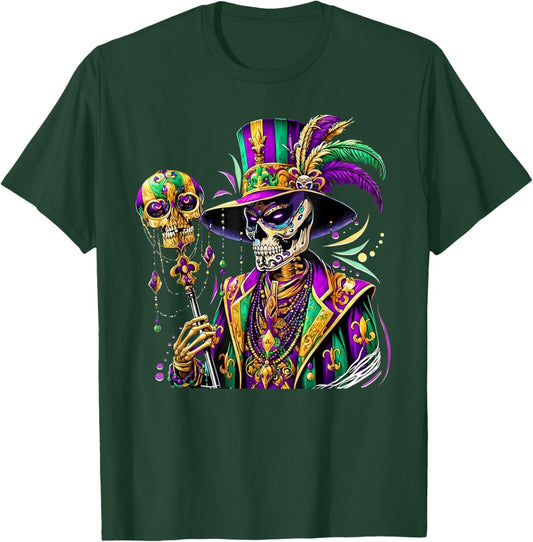 Mardi Gras Costume Sugar Skull Carnival New Orleans Trip T-Shirt - T-Shirt | Forest