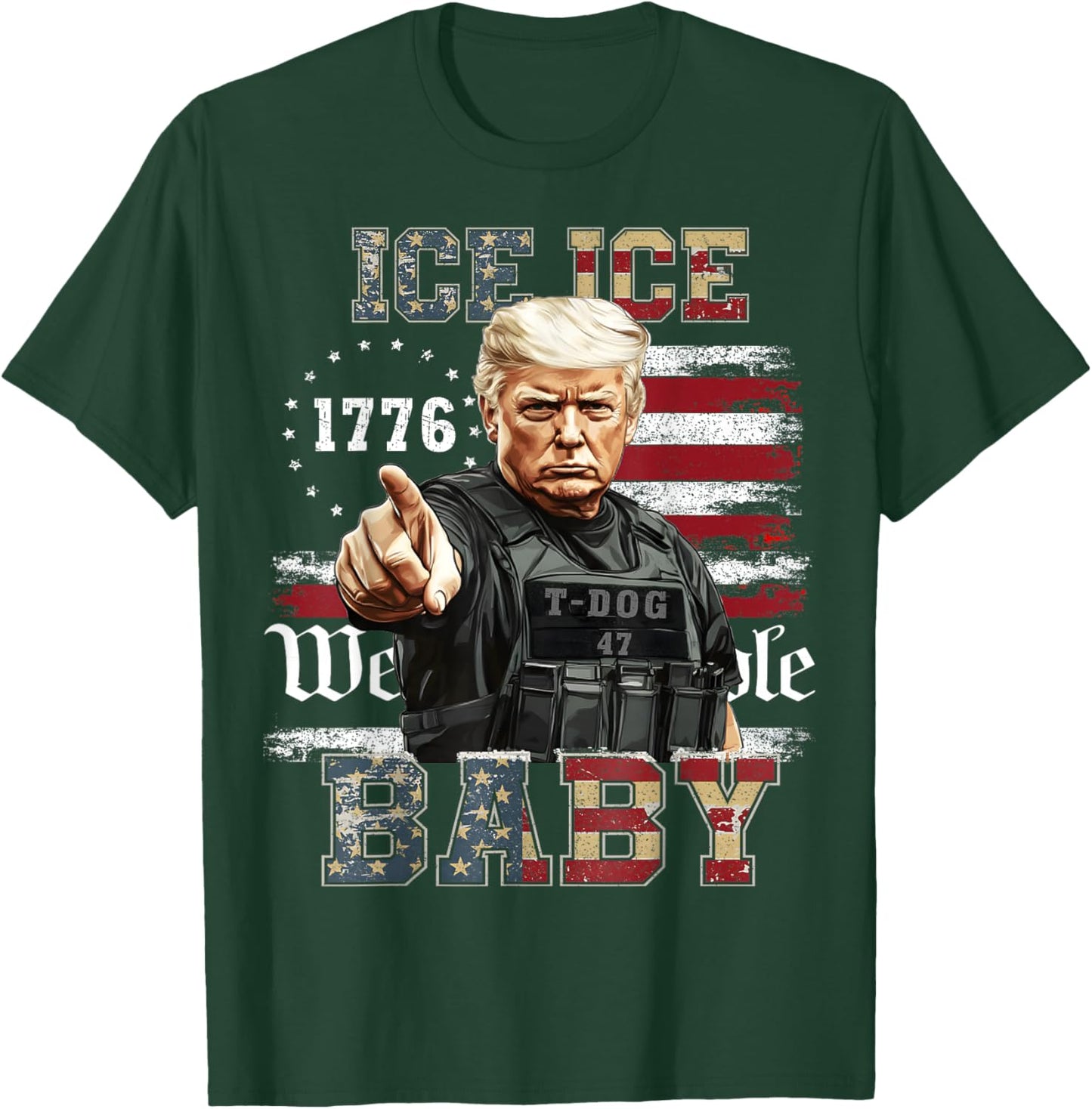 Vintage Ice Ice Baby Funny Trump T-Shirt - T-Shirt | Forest