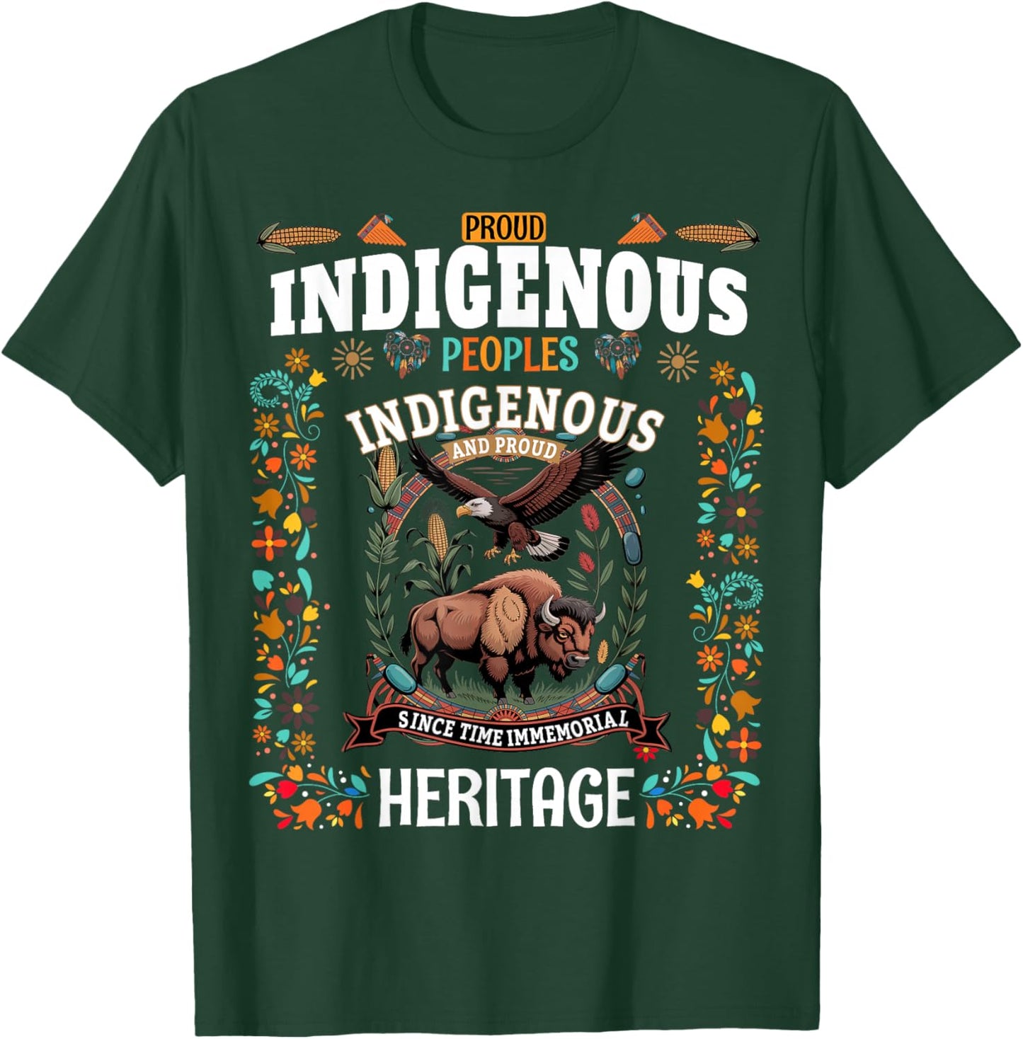 Native American Costume Idea for Kids Indigenous Peoples T-Shirt - T-Shirt | Forest