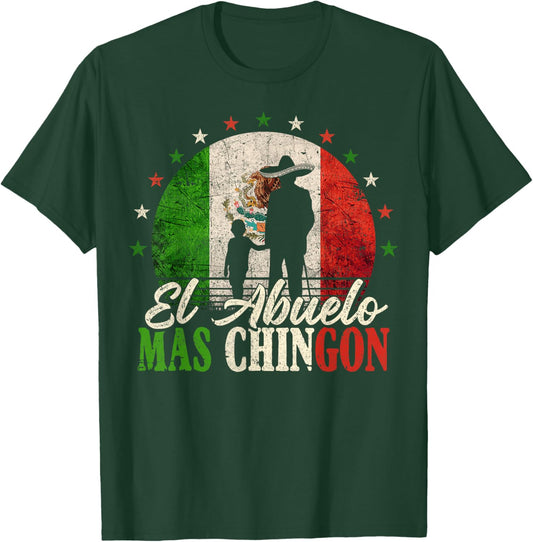 El Abuelo Mas Chingon Mexican Flag Grandpa Cinco De Mayo Men T-Shirt - T-Shirt | Forest