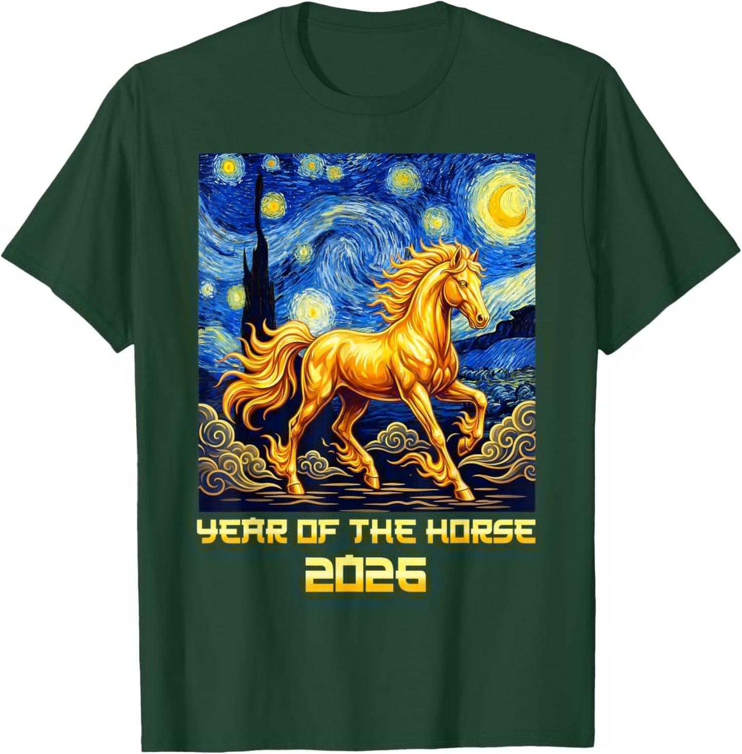 Chinese New Year 2026 Year of The Horse Lunar New Year 2026 T-Shirt - T-Shirt | Forest