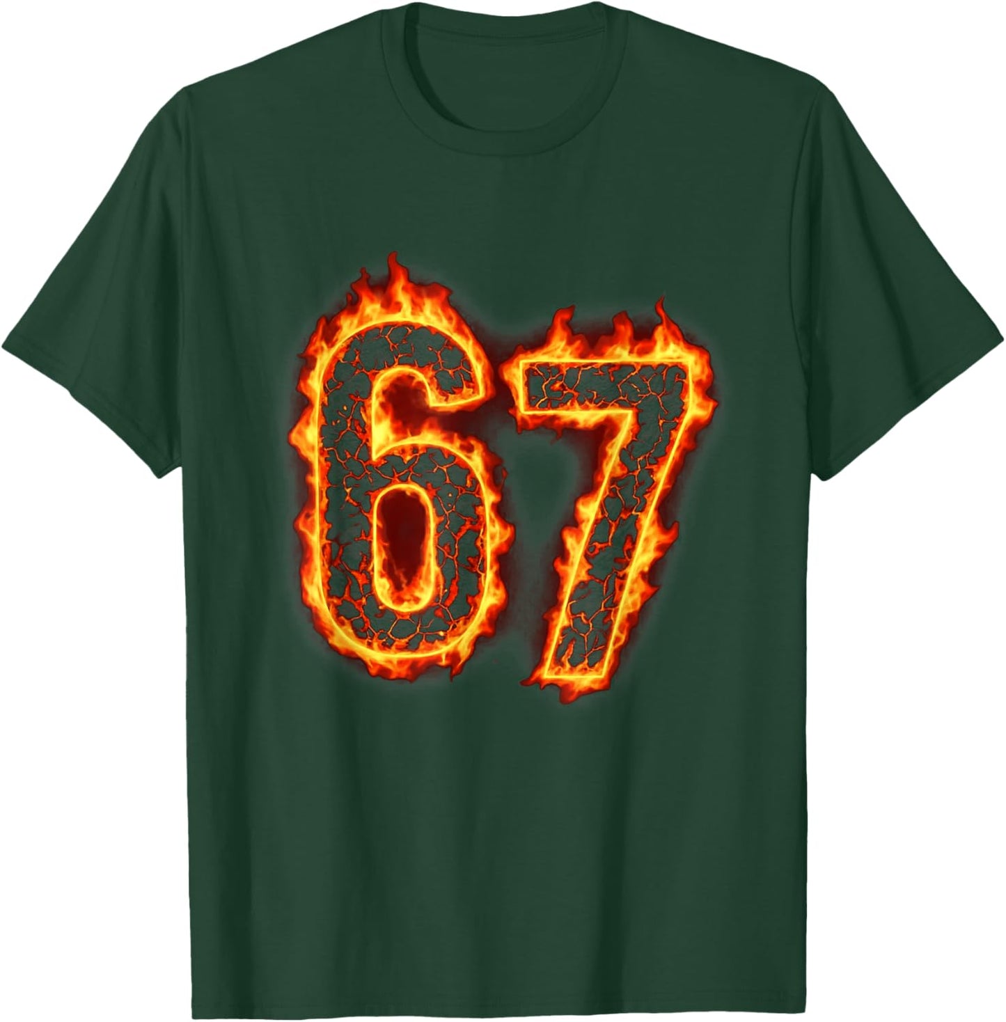 Six Seven Flame 67 Meme - Funny Gen Alpha 6 7 T-Shirt - T-Shirt | Forest