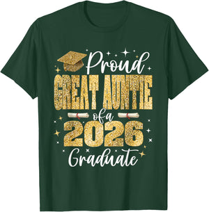 Proud Great-Auntie of a Class of 2026 Graduate Graduation T-Shirt - T-Shirt | Forest