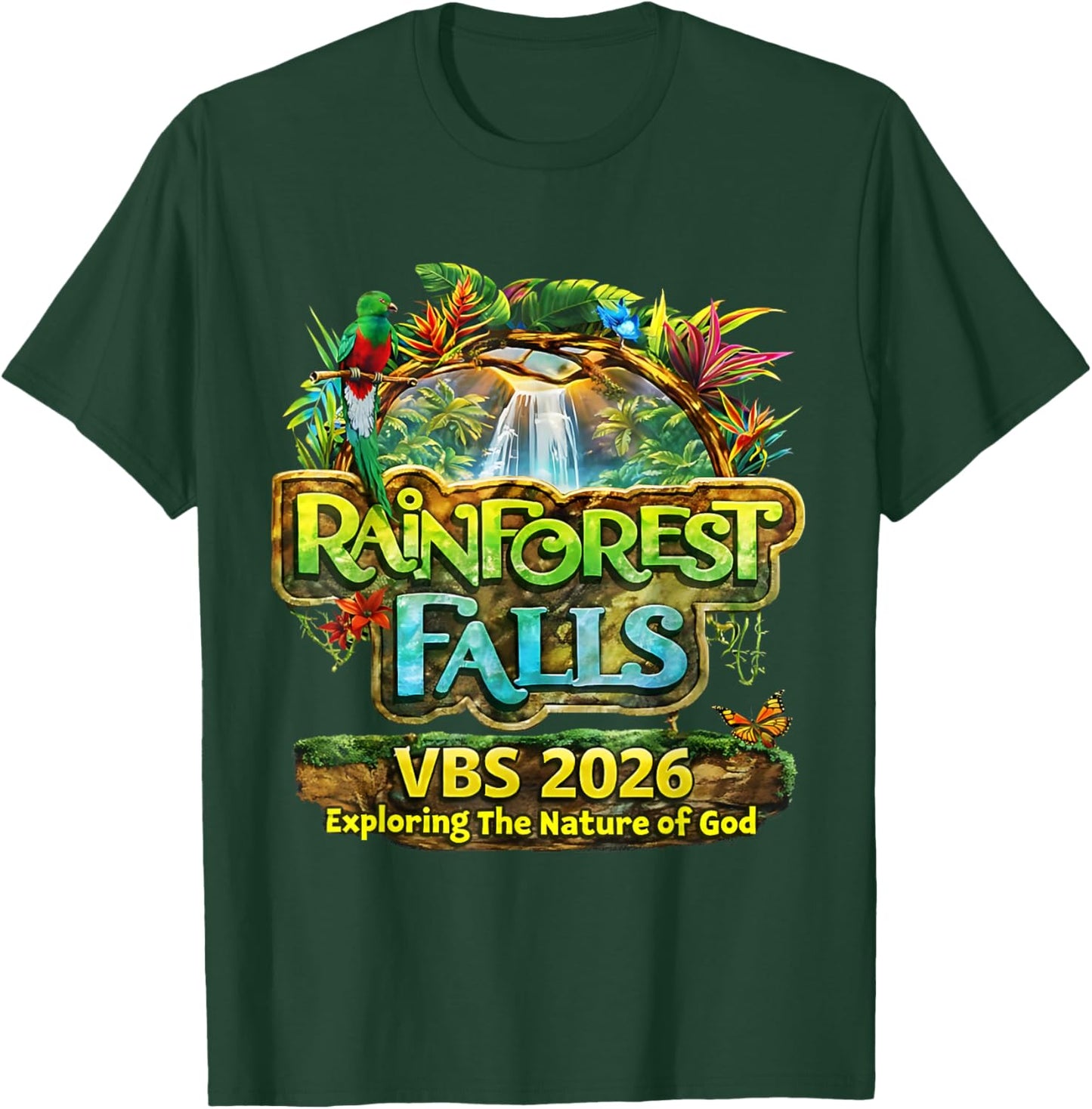 Rainforest Falls VBS 2026 Exploring The Nature of God T-Shirt - T-Shirt | Forest