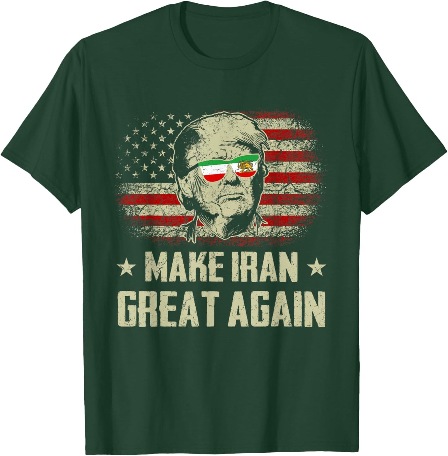 Iranian Flag Make Iran Great Again Lion and Sun Flag MIGA T-Shirt - T-Shirt | Forest