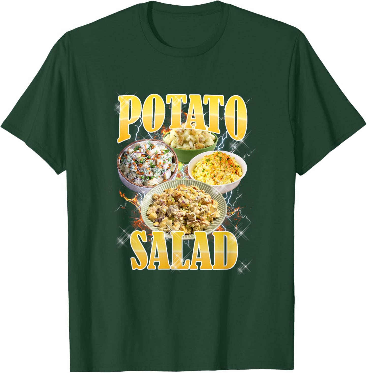 Thanksgiving Potato Salad Bootleg 90's Rap Rock Vintage T-Shirt - T-Shirt | Forest