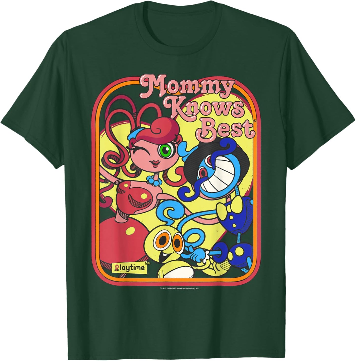 Poppy Playtime Mommy Knows Best Long Legs Family Portrait T-Shirt - T-Shirt | Forest