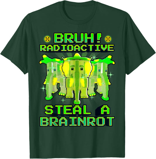Bruh Radioactive Strawberry Elephant Funny Brainrot for Kids T-Shirt - T-Shirt | Forest