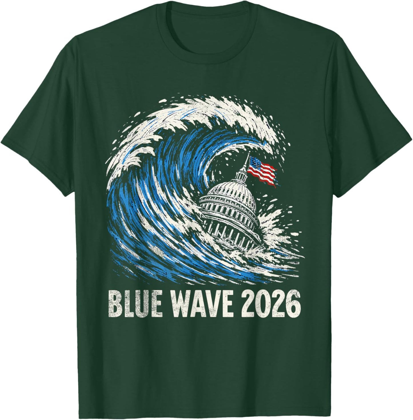 Blue Wave 2026 Vote Midterms T-Shirt - T-Shirt | Forest