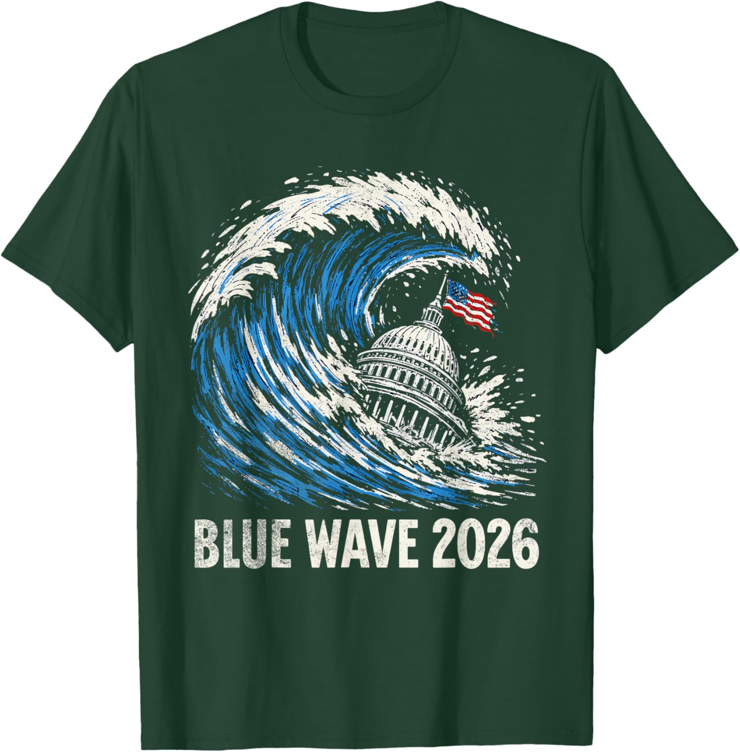 Blue Wave 2026 Vote Midterms T-Shirt - T-Shirt | Forest