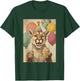 Mountain Lion Retro Art Print Birthday Party Cupcake T-Shirt - T-Shirt | Forest