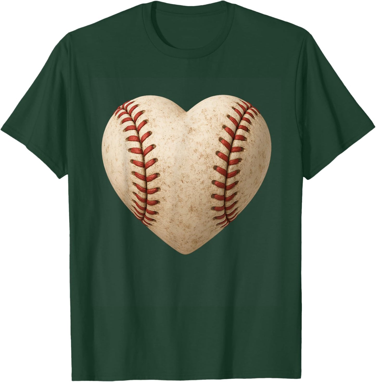 Baseball Heart Shape Valentines Day Love Boys Kids Men T-Shirt - T-Shirt | Forest