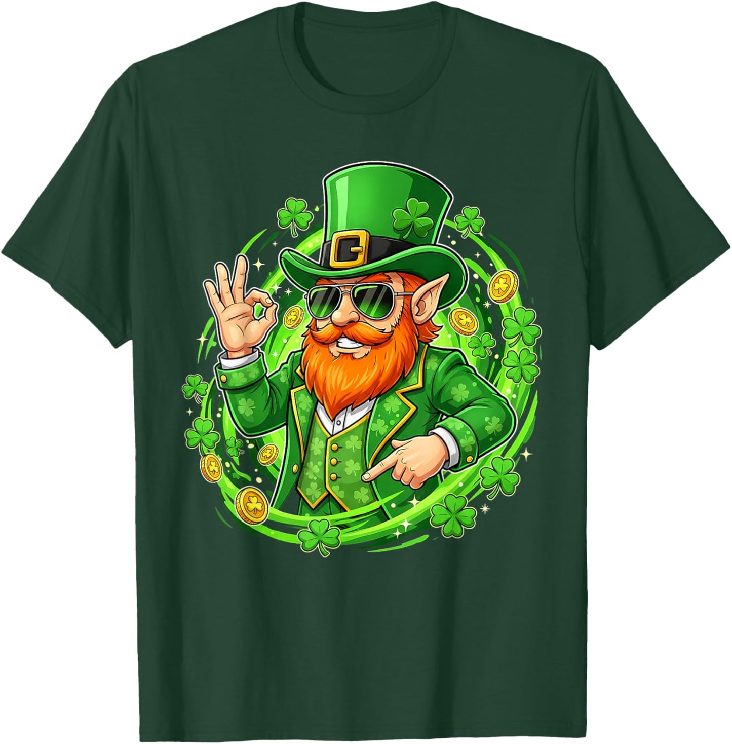 67 Six Seven Gen Alpha Slang Leprechaun Funny St. Patricks T-Shirt - T-Shirt | Forest