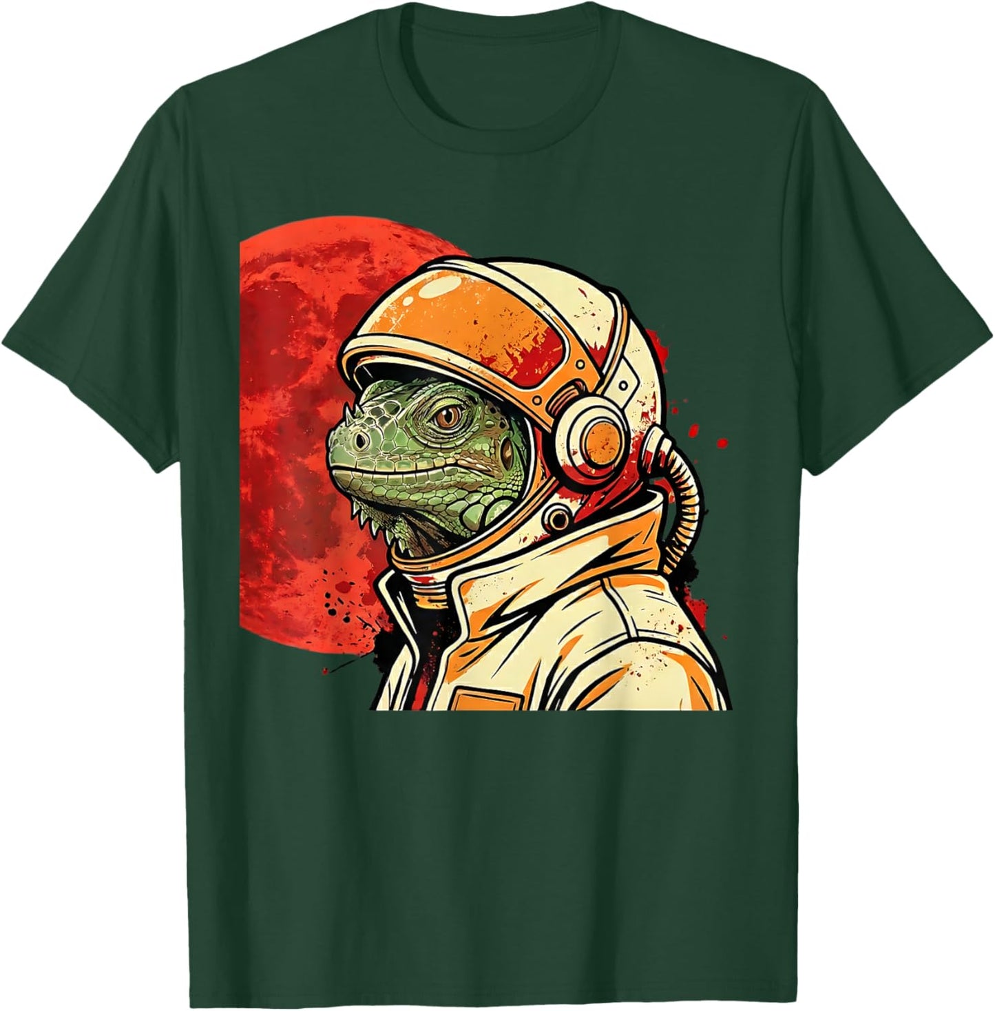 Cute Japanese Retro Space Astronaut Lizard Anime Kids T-Shirt - T-Shirt | Forest