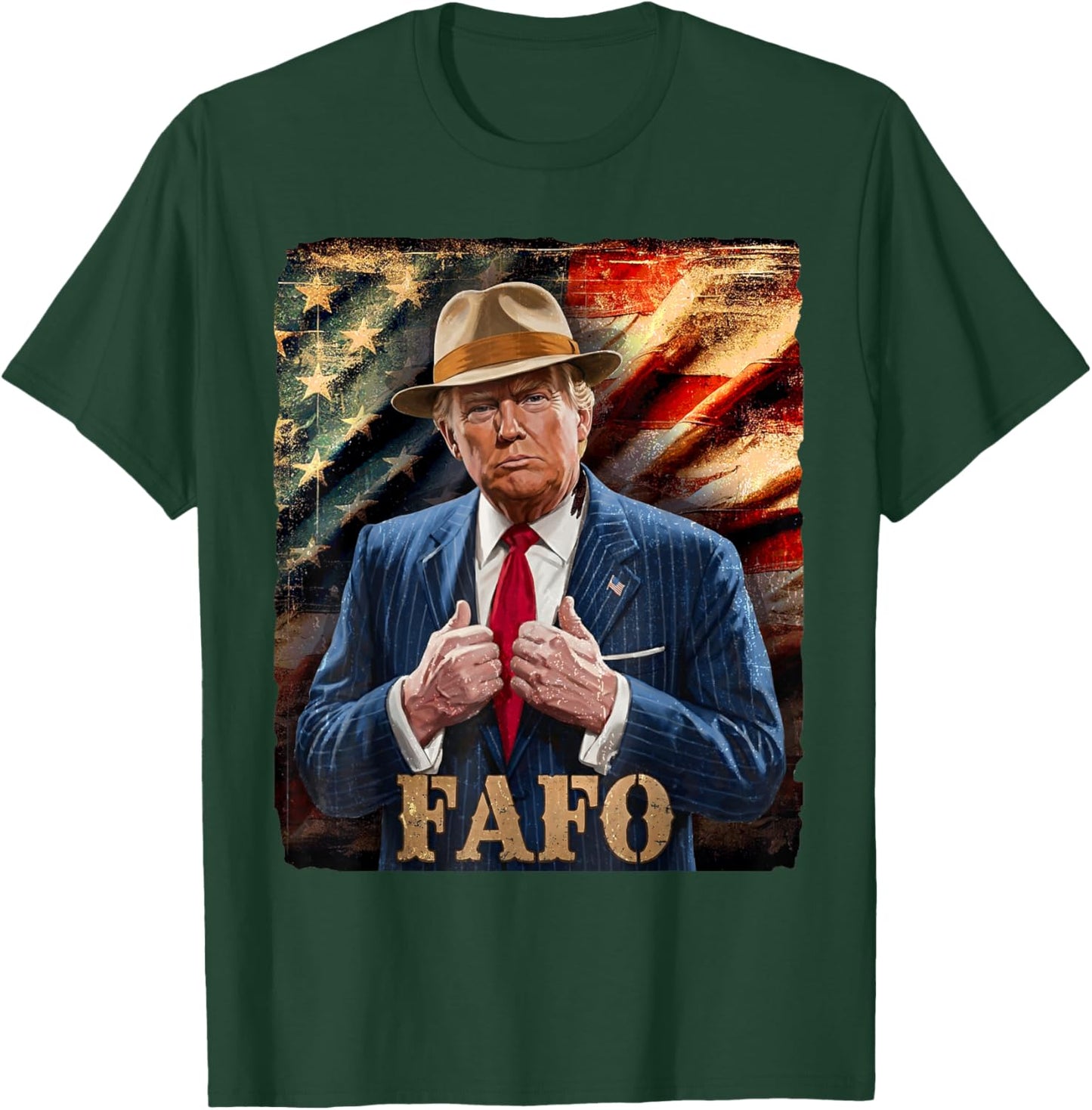 Funny Fafo Trump Fafo American USA T-Shirt - T-Shirt | Forest