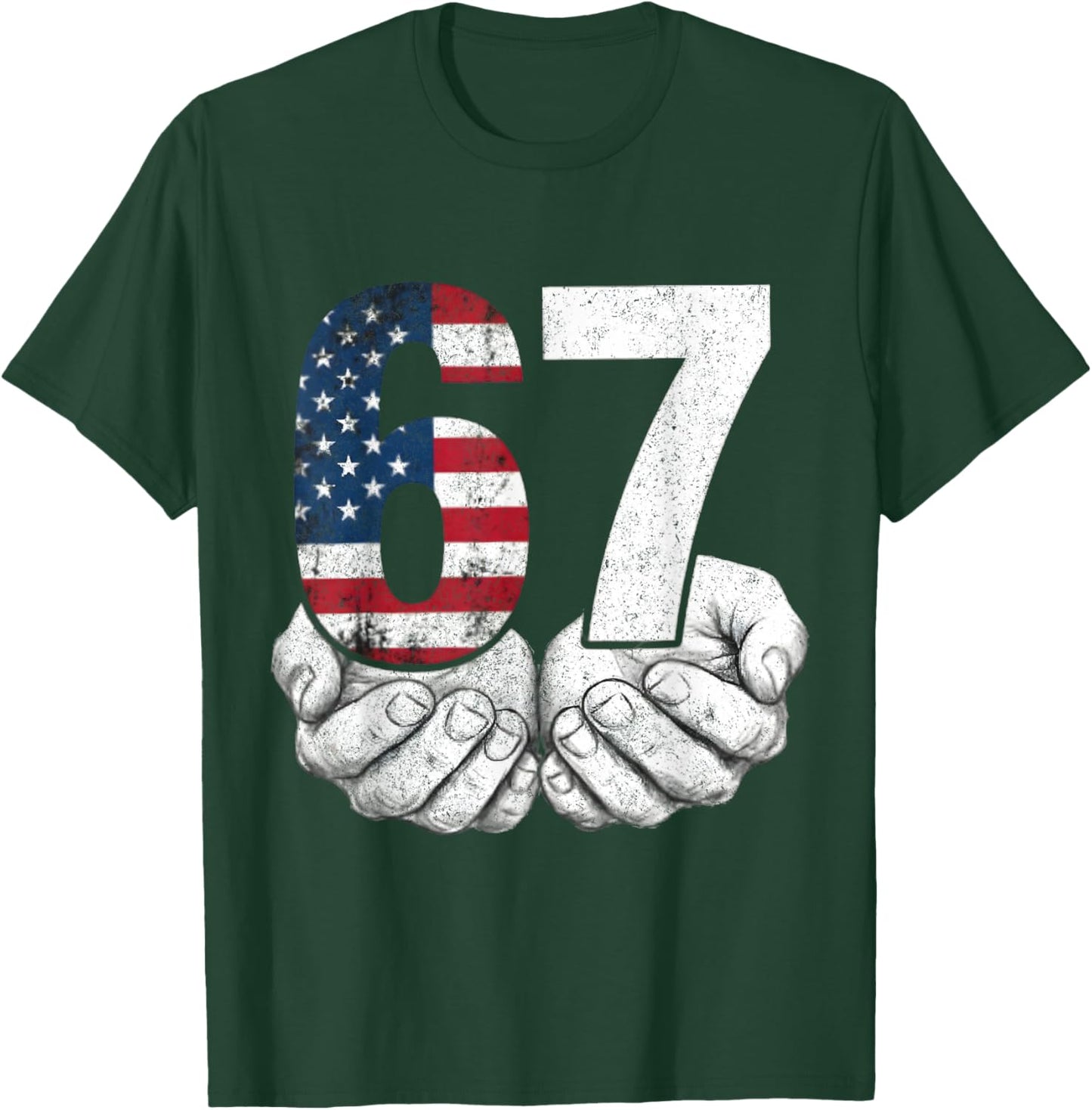 Funny Six Seven 6 7 Meme Gen Alpha Slang 6 7 Hands 6-7 T-Shirt - T-Shirt | Forest