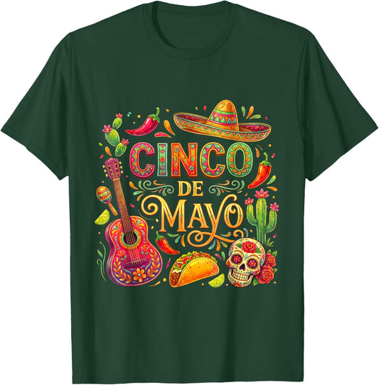 Funny Cinco de Mayo Mexican Fiesta Party Men Women Kids T-Shirt - T-Shirt | Forest