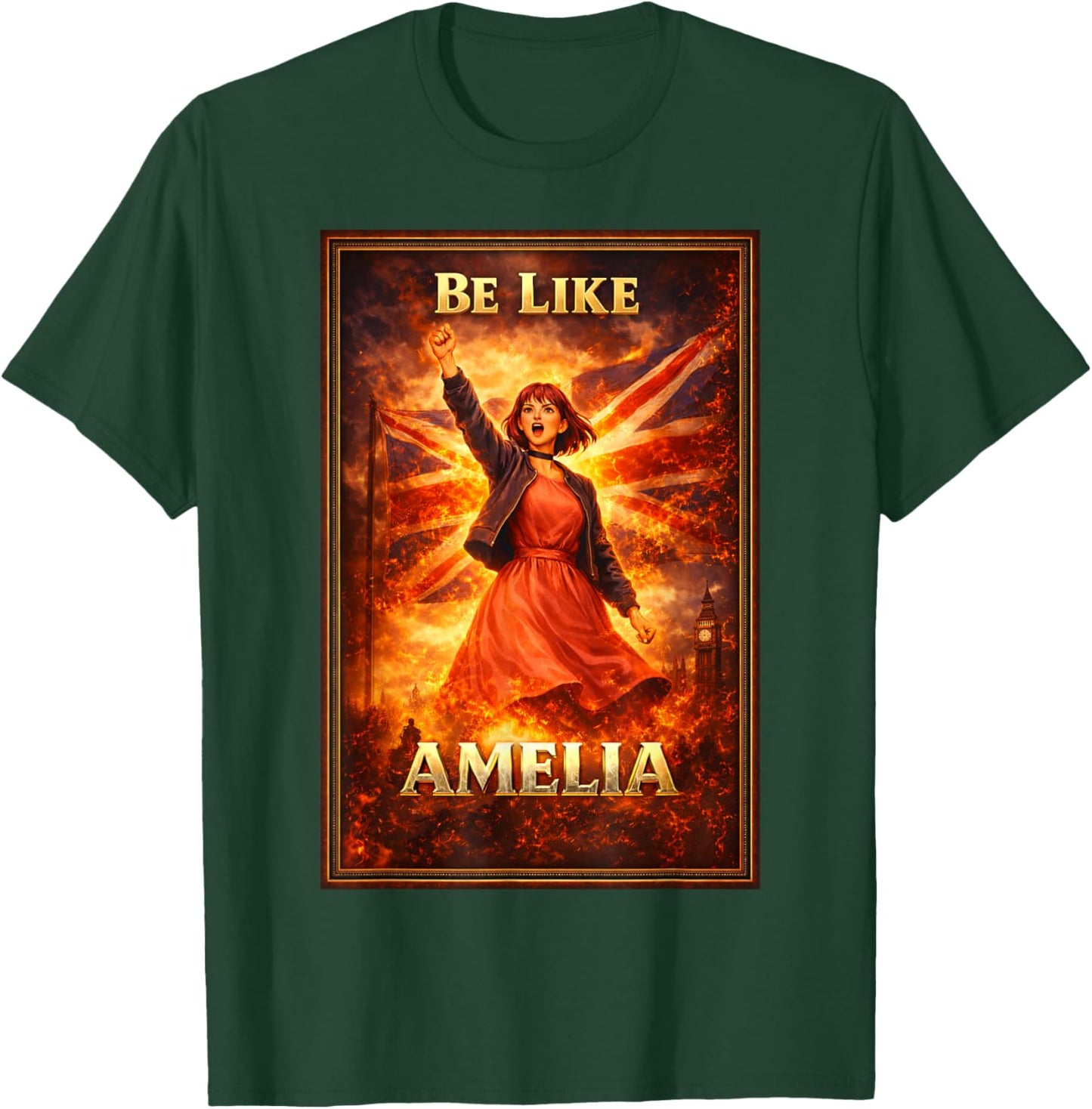 Be Like Amelia Vintage Union Jack British UK England T-Shirt - T-Shirt | Forest