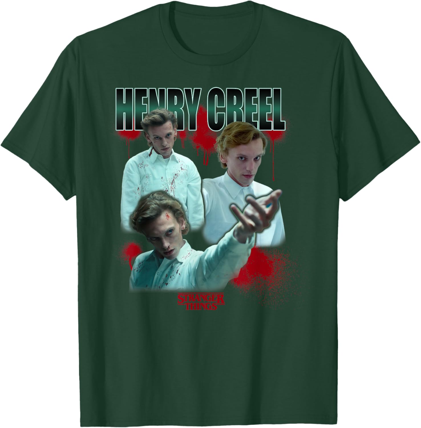 Stranger Things Henry Creel Powers Blood Splatter T-Shirt - T-Shirt | Forest