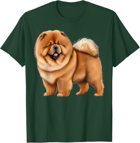 Chow Chow Dog Mom Dad Puppy Breeder Memorial T-Shirt - T-Shirt | Forest