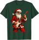 Santa Claus Playing Guitar Funny Christmas Rock Guitar T-Shirt - T-Shirt | Forest