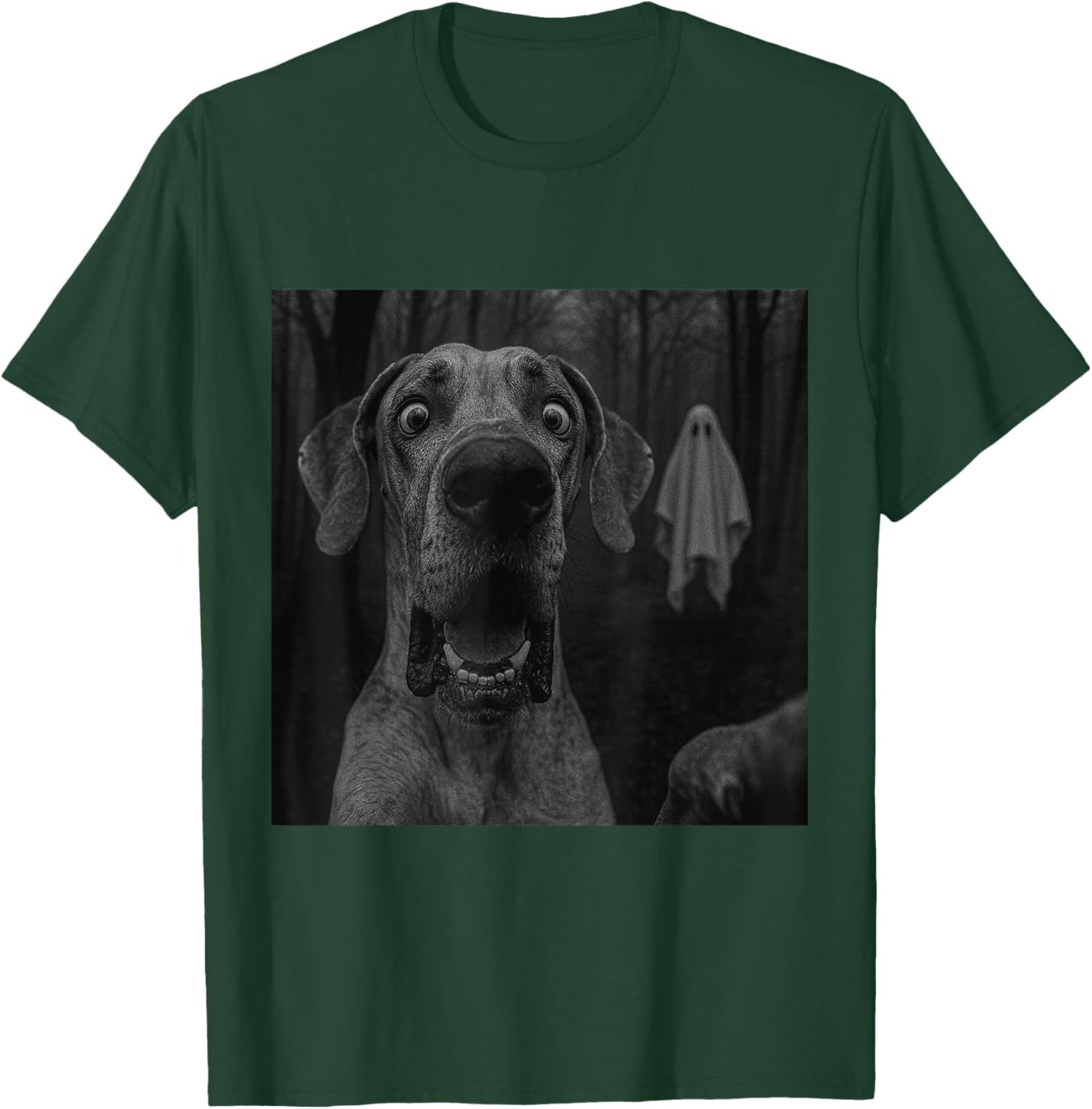 Great Dane Ghost Spooky Halloween T-Shirt - T-Shirt | Forest