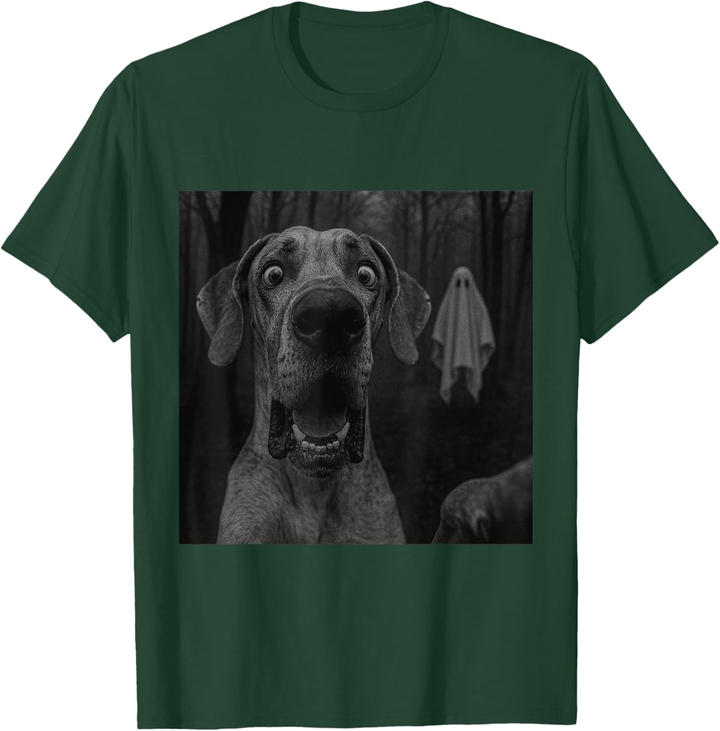 Great Dane Ghost Spooky Halloween T-Shirt - T-Shirt | Forest