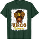 Virgo Queen Messy Bun Leopard Bow Black Women Zodiac T-Shirt - T-Shirt | Forest