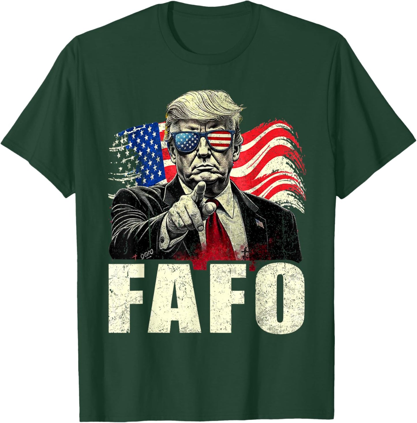 Funny Fafo Trump Fafo American USA T-Shirt - T-Shirt | Forest