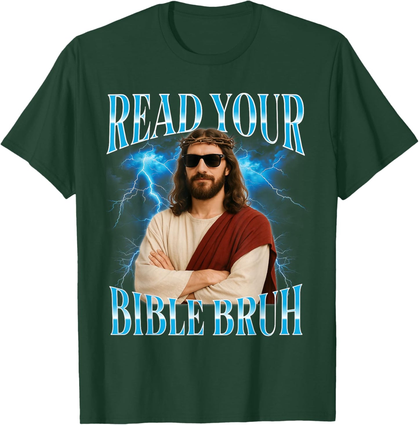 Funny Christian Read Your Bible Bruh T-Shirt - T-Shirt | Forest