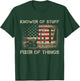 Retro Knower of Stuff Fixer of Things Funny Us Flag T-Shirt - T-Shirt | Forest