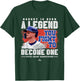 Nobody is Born A Legend Pete Crow Armstrong Chicago Baseball T-Shirt - T-Shirt | Forest