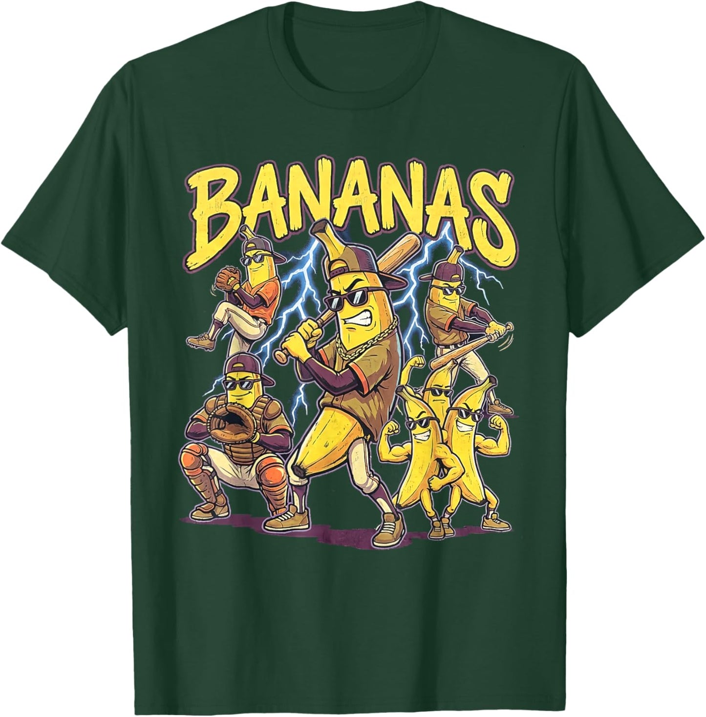 Banana Funny Men Women Kids Youth Boys Girls T-Shirt - T-Shirt | Forest