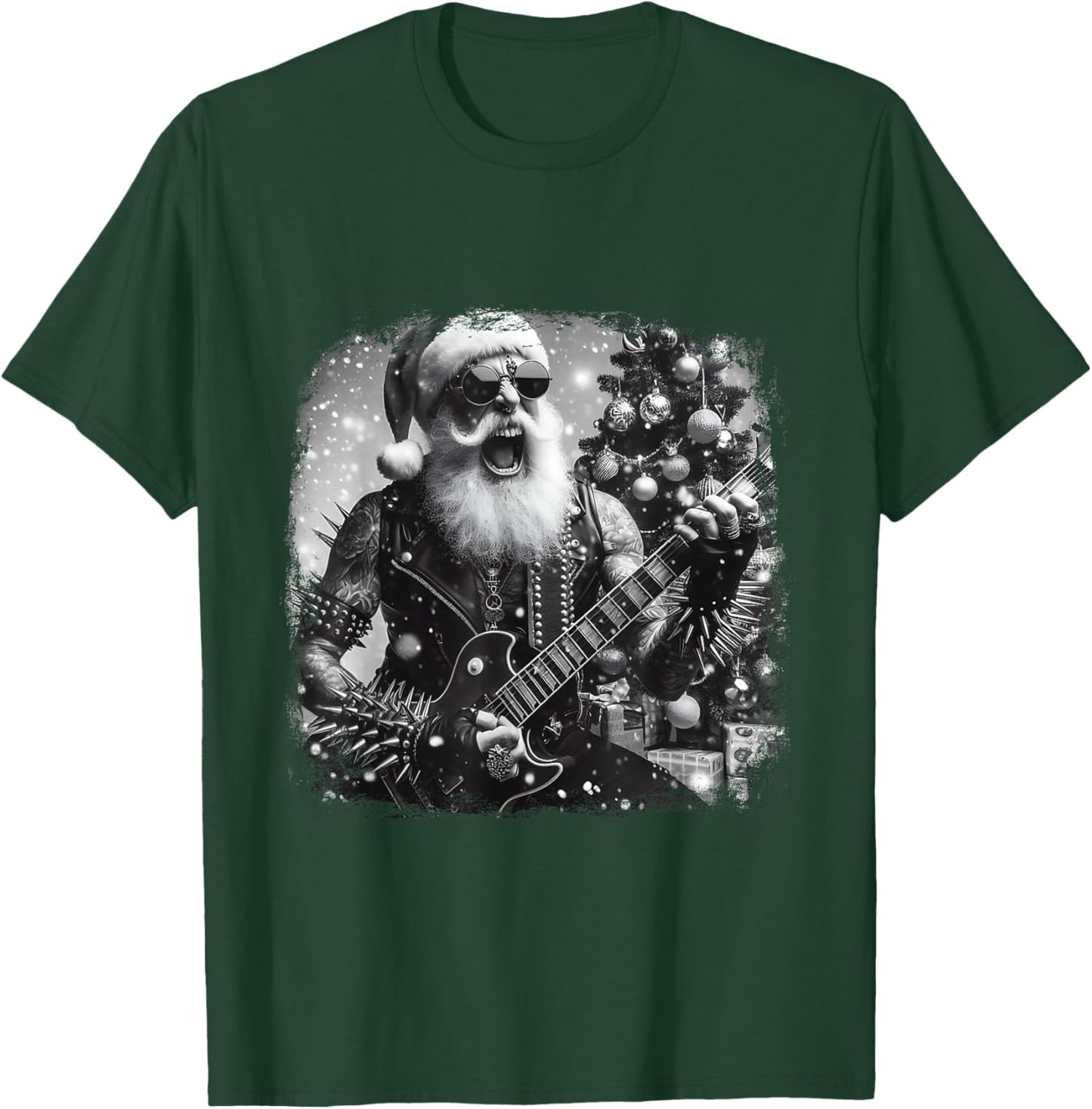 Christmas Vibe Retro Santa Jingle Bell Rock Rockin T-Shirt - T-Shirt | Forest