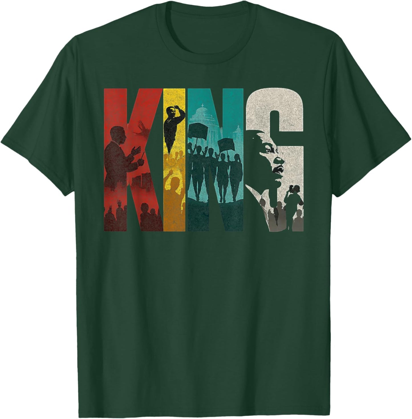 Retro Martin Luther King Jr Day I Have a Dream MLK Bold T-Shirt - T-Shirt | Forest