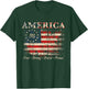 Distressed American Flag Patriotic USA Vintage 1776 T-Shirt - T-Shirt | Forest