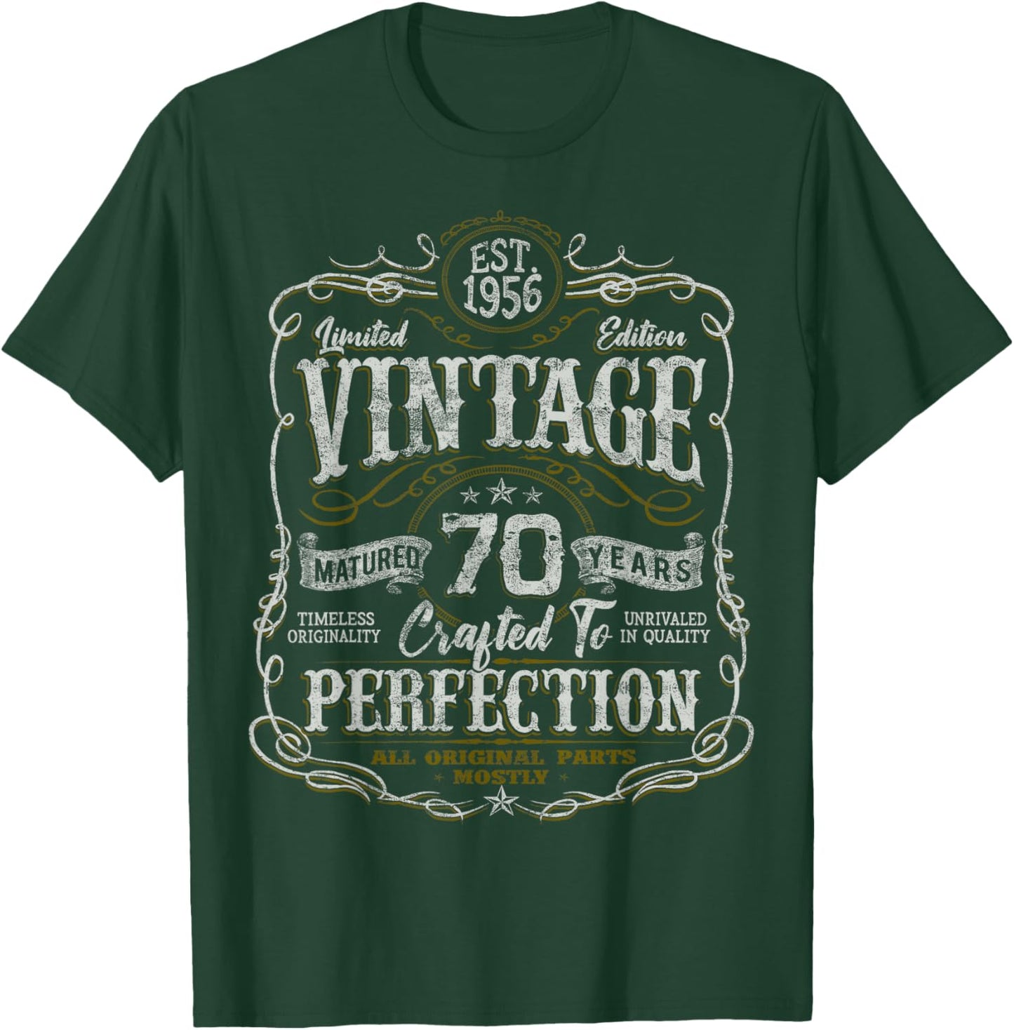 Vintage 1956 Limited Edition Shirt 70 Year Old 70th Birthday T-Shirt - T-Shirt | Forest