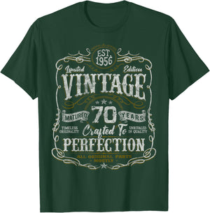 Vintage 1956 Limited Edition Shirt 70 Year Old 70th Birthday T-Shirt - T-Shirt | Forest