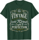 Vintage 1956 Limited Edition Shirt 70 Year Old 70th Birthday T-Shirt - T-Shirt | Forest
