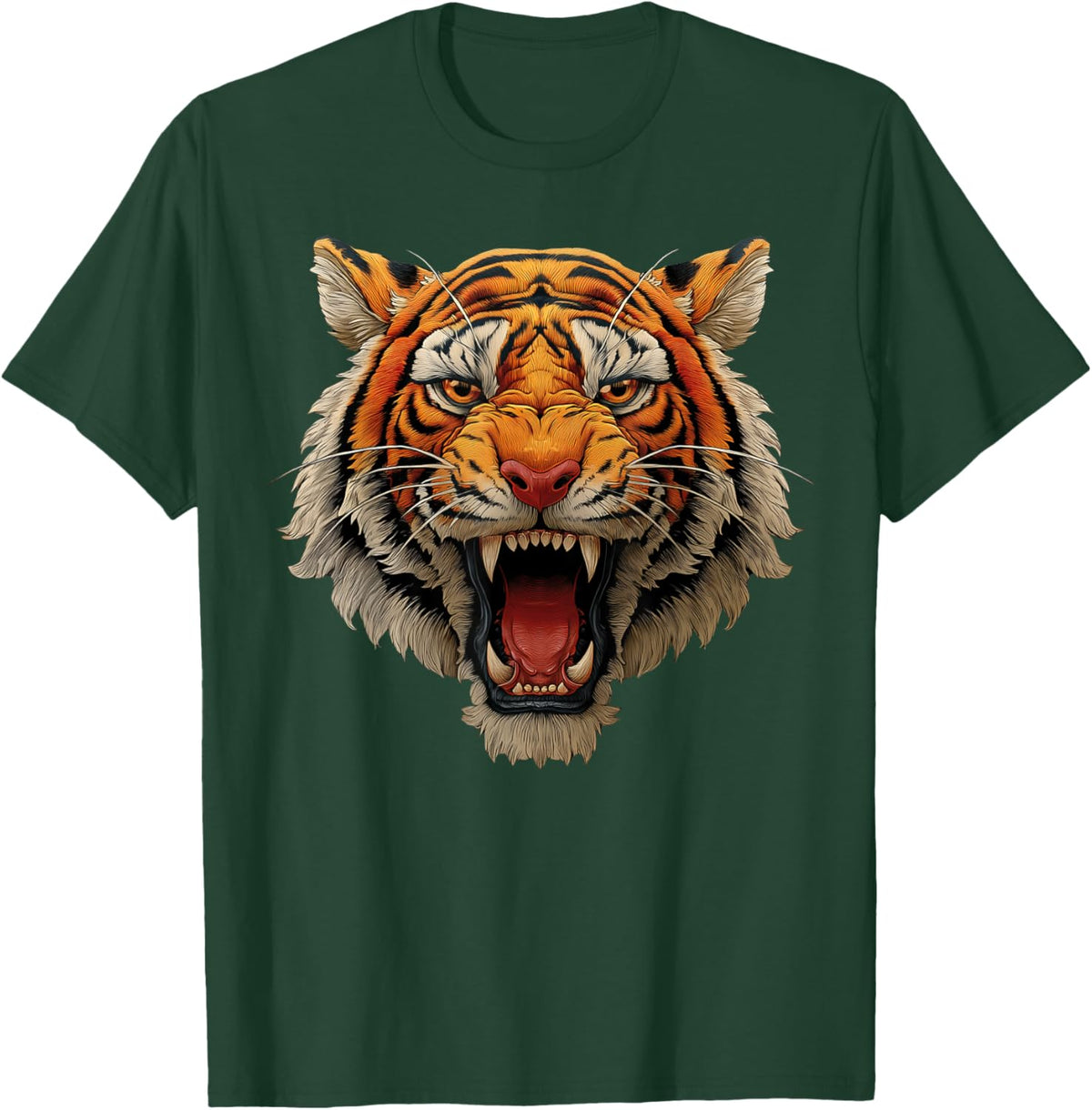 Tiger Roaring Graphic T-Shirt - T-Shirt | Forest