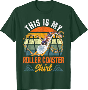 Roller Coaster Retro Vintage This is My Roller Coaster Shirt T-Shirt - T-Shirt | Forest