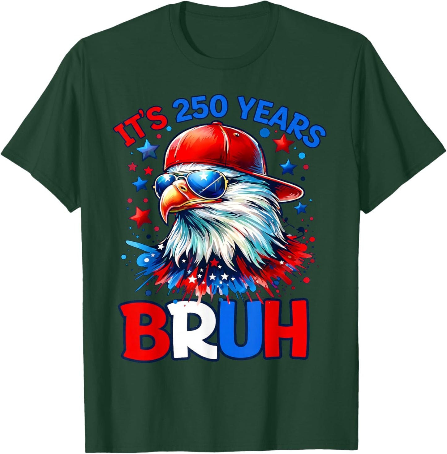 250th Anniversary Bruh Eagle Sunglasses 4th of July Kids boy T-Shirt - T-Shirt | Forest