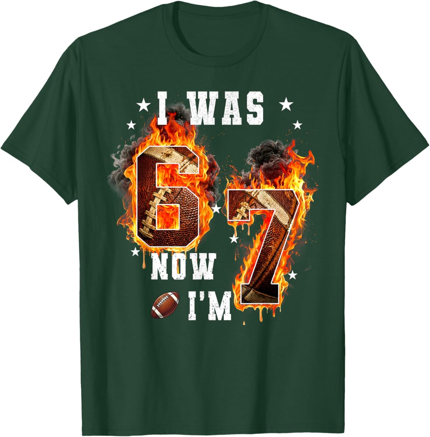 I was 6 Now I'm 7 Old Football Drip 7th Birthday Boy T-Shirt - T-Shirt | Forest