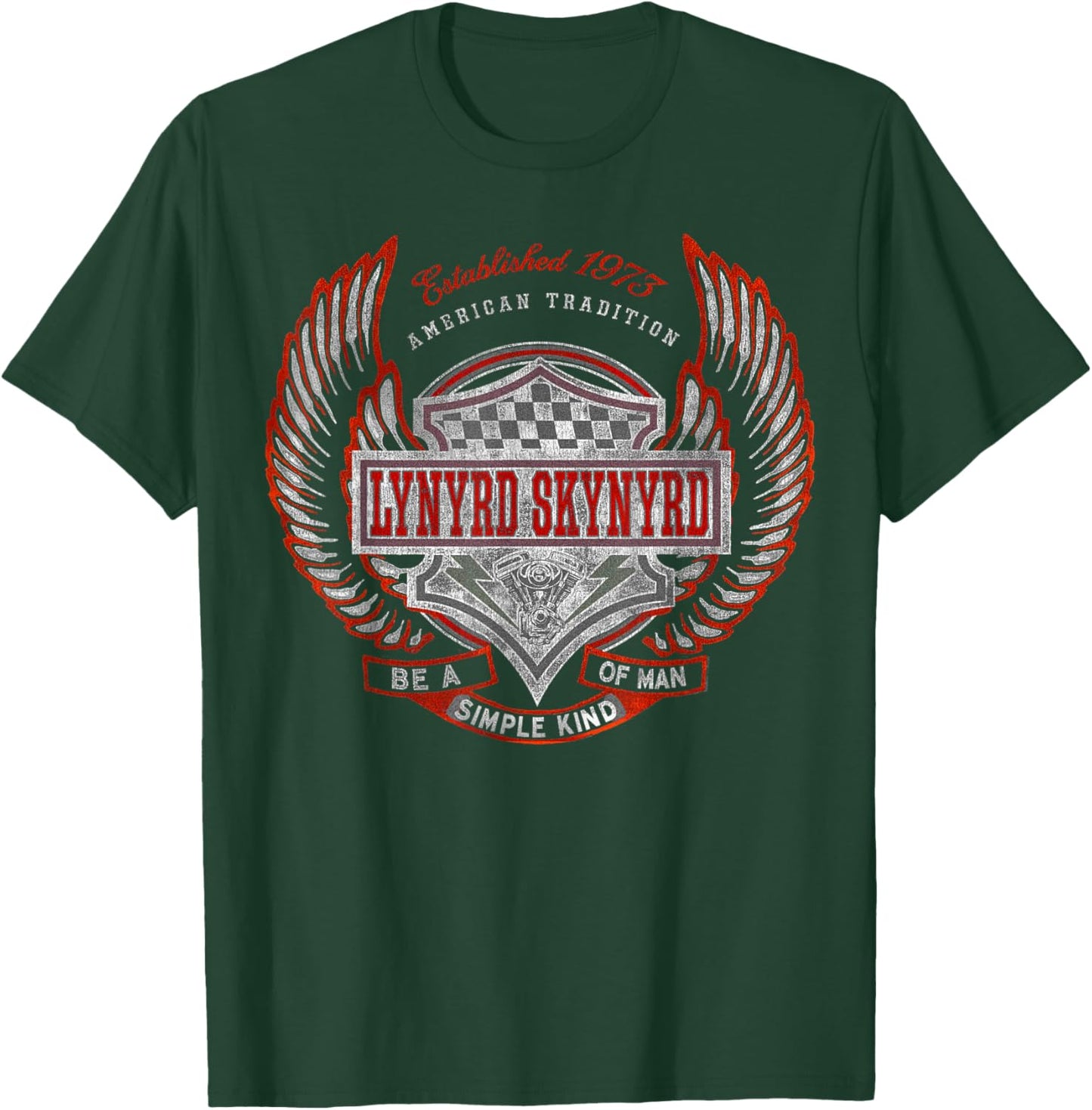 Lynyrd Skynyrd Simple Man 1973 Rally Race Car Biker Rock Fan T-Shirt - T-Shirt | Forest