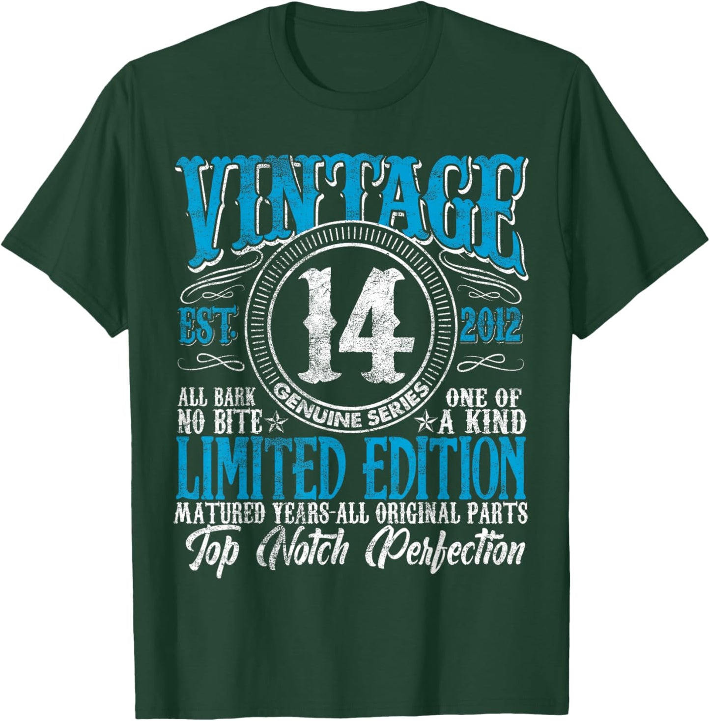 14 Year Old Gifts Vintage 2012 Limited Edition 14th Birthday T-Shirt - T-Shirt | Forest