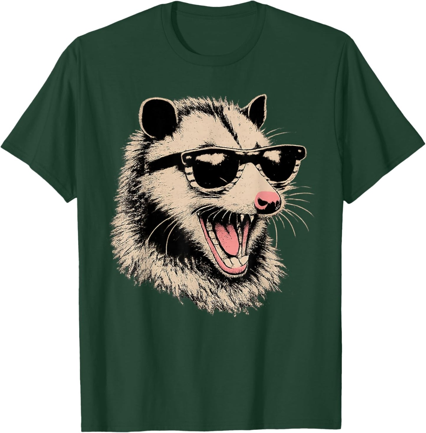 Funny Opossum Sunglasses Possum Lover Meme T-Shirt - T-Shirt | Forest