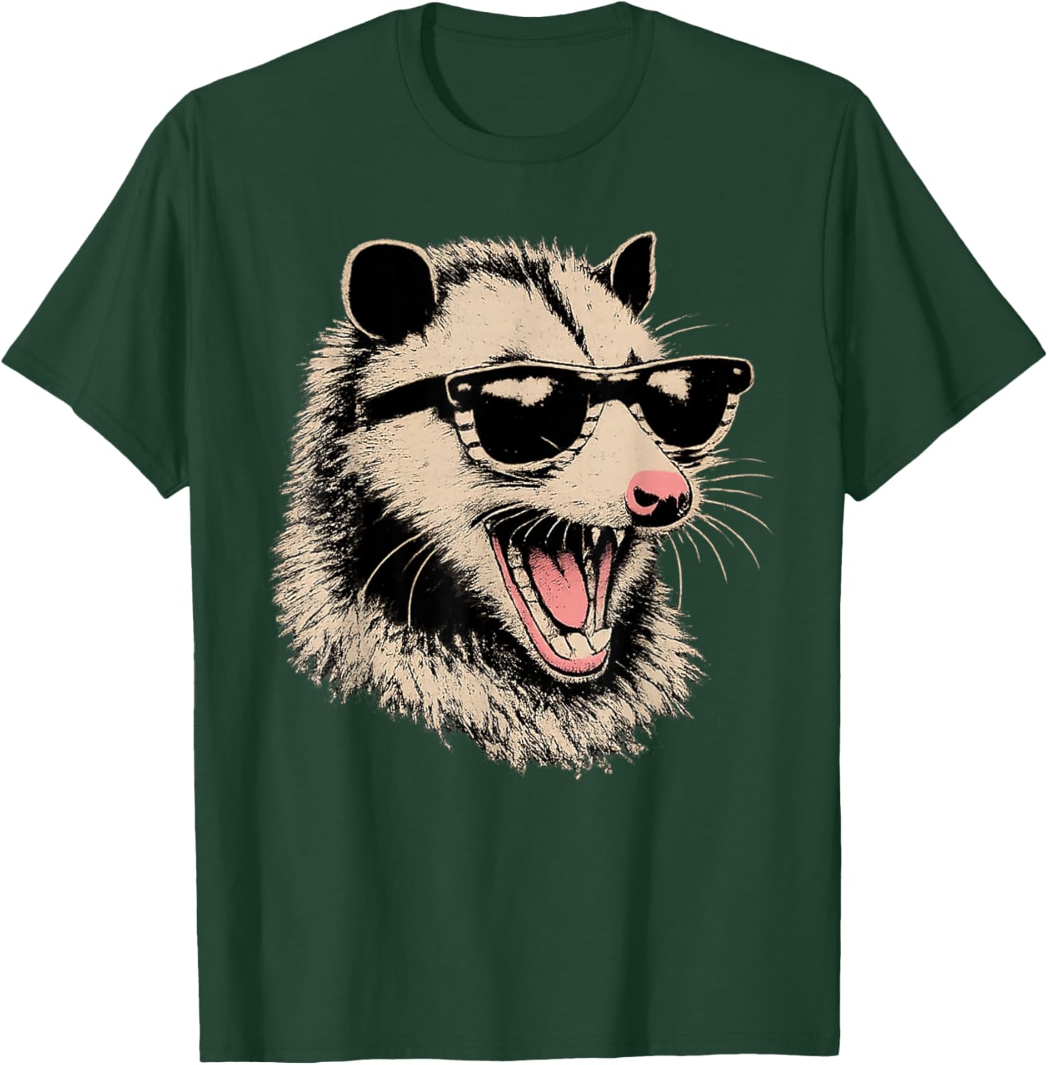 Funny Opossum Sunglasses Possum Lover Meme T-Shirt - T-Shirt | Forest