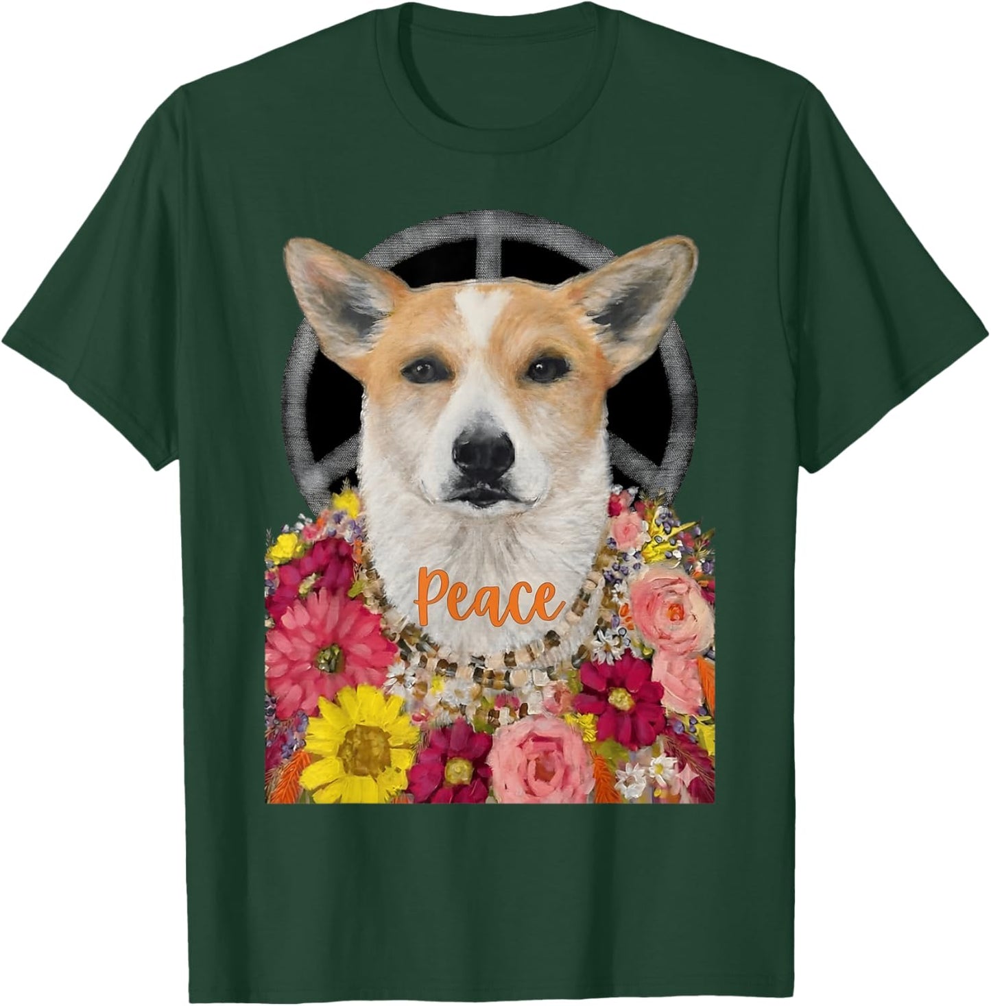 Aloka The Peace Dog Peace Walk Dog Painting T-Shirt - T-Shirt | Forest