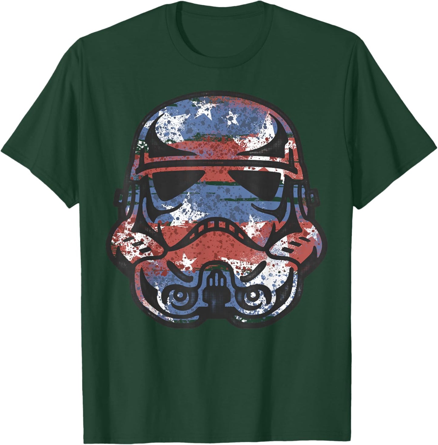 Star Wars 4th Of July American Flag Stormtrooper Helmet T-Shirt - T-Shirt | Forest
